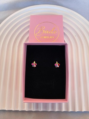 PremiumPort Renkli Kelebek Tasarımlı Çocuk Küpesi, Güvenli ve Sevimli Takı