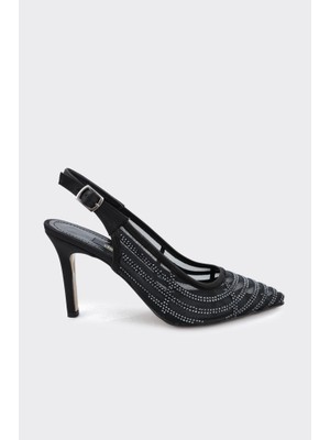 Derinet Taş Aksesuarlı Kadın Abiye Ayakkabı