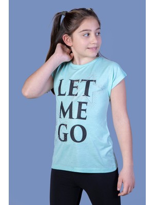 Toontoy Kız Çocuk Let Me Go Baskılı Tişört