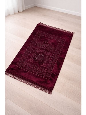 inağ Kalın Kadife Peluş Kaydırmaz Taban Seccade