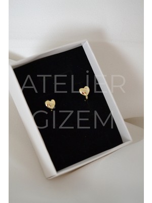 PremiumPort Çocuklar Için Şık ve Güvenli Altın Kaplama Antialerjik Küpe