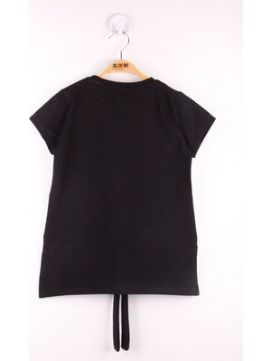 Toontoy Kız Çocuk Leopar Desenli Ayakkabı Baskılı Tişört