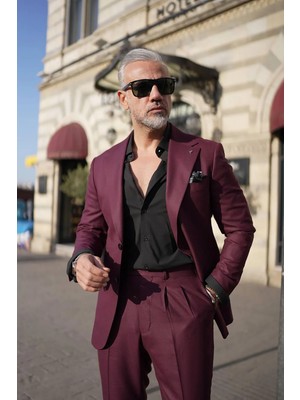 Fc Plus Torba Cep Pileli Yün Takım Elbise