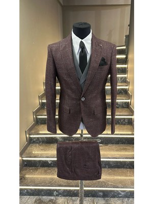 Fc Plus  Kombinli Yelekli Takım Elbise