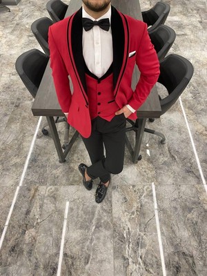 Fc Plus  Damatlık Yelekli Takım Elbise