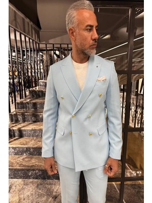 Fc Plus Metal Düğmeli Kruvaze Takım Elbise