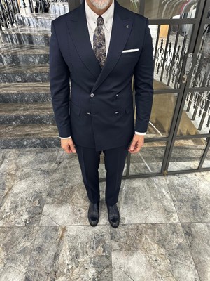 Fc Plus  Metal Düğmeli Kruvaze Takım Elbise