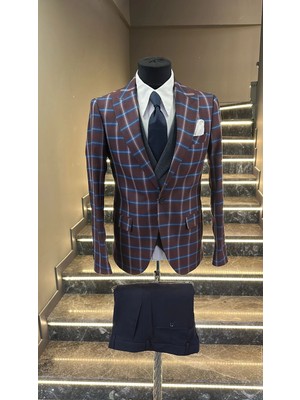 Fc Plus  Kombinli Yelekli Takım Elbise