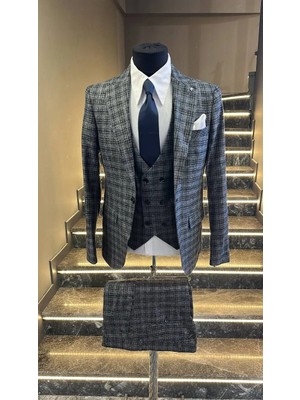 Fc Plus Siyah Yelekli Takım Elbise Erkek Basic Fit Modeli ile Şık ve Rahat