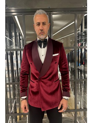 Fc Plus  Kol Katlamalı Kruvaze Damatlık Takım Elbise