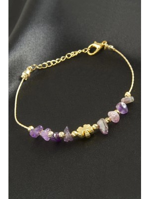 LTG Nova Amatist Kırık Doğaltaş Bileklik