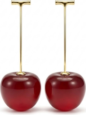 PremiumPort Paslanmaz Çelik Kiraz Küpe, Şık ve Dayanıklı Takı, Elegant Tasarım