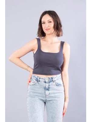 Mckanzie 25599 Kompak Ribana Kalın Askılı Bluz