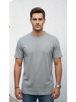 Plus Scorpion Erkek Basic Tişört Likrasız  Pamuklu  Regular Fit Bisiklet Yaka