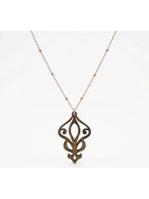 Koçak Takı Ahşap Kolye Modern Özgün Minimalist Takı Model No 284