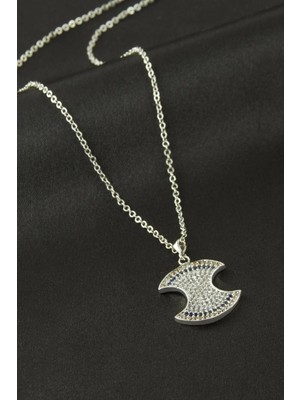 Prativas Oval Zirkon Taşlı Kolye