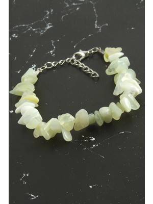 Prativas Yeşim Kırık Doğaltaşlı Bileklik