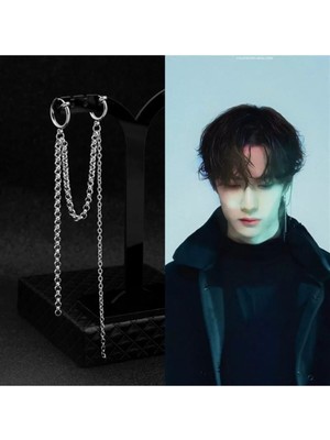 PremiumPort Klasik Deliksiz Zincirli Punk Gothic Küpe, Şık ve Modern Tasarım