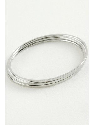 Prativas 3 Adet Ajda Lüks Çelik Bilezik 65*2 mm