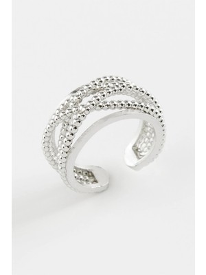 Prativas Noktalı Metal Yüzük