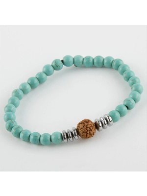Prativas Turkuaz Lav Doğaltaş Bileklik