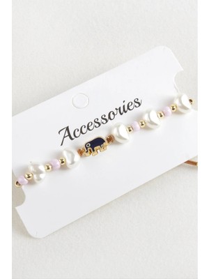 Prativas Fil Boncuk Inci Makrome Ip Bileklik