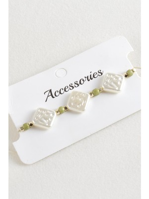 Prativas Baklava Boncuk Inci Makrome Ip Bileklik