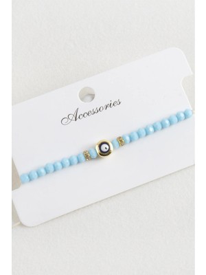 Prativas Nazar Kristal Makrome Ip Bileklik 6 mm