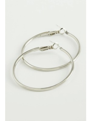 Prativas Metal Halka Küpe 4 cm