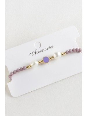 Prativas Mineli Inci Kristal Makrome Ip Bileklik