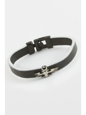 Prativas Çift Başlı Kartal Kaliteli Suni Deri Bileklik