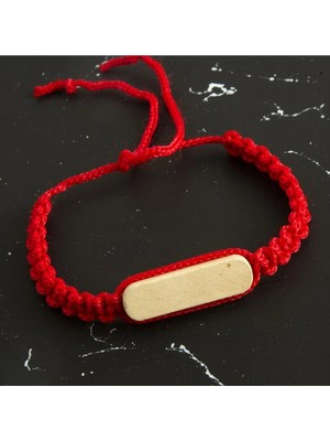 Prativas Ahşap Makrome Örgülü Bileklik