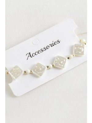 Prativas Baklava Boncuk Inci Makrome Ip Bileklik