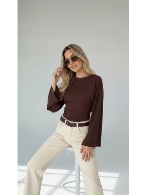 Yarasa Kol Bel Büzgülü Modal Bluz