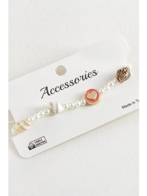 Prativas Deniz Kabuğu Inci Makrome Ip Bileklik