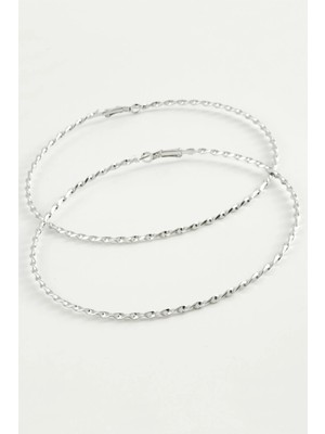 Prativas Burgulu Metal Halka Küpe 8-9-10 cm