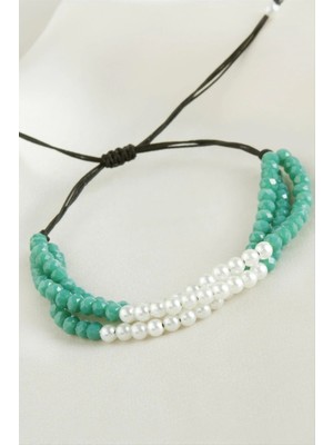 Prativas Incili Üçlü Kristal Bileklik