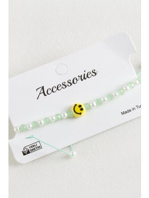 Prativas Emoji Inci Kristal Makrome Ip Bileklik