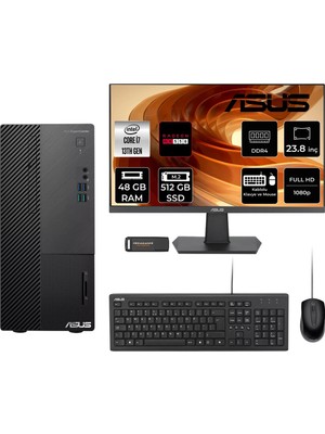 Asus Expertcenter D500ME i7 13700 48GB RAM 512GB SSD 23.8" FHD FreeDOS D500000I713700P597 Masaüstü Bilgisayar + Per4 USB