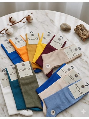 Aytuğ; Cotton Erkek Soket Çorabı; Yazlık; Dikişsiz; Asorti 12'li Kutu; 41-45