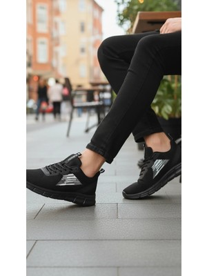 Fore Sport Erkek Bağcıklı Triko Spor Ayakkabı Hafif Nefes Alabilen Günlük Sneaker