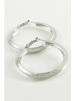 Prativas Salkım Desenli Halka Küpe 5 cm