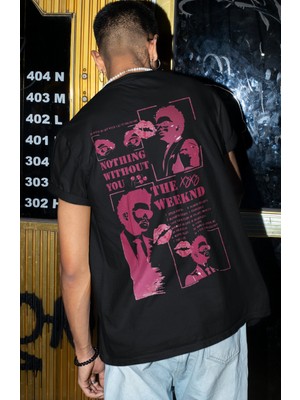 Sevbano The Weeknd Rapper Şarkıcı Sırt Baskılı Unisex Oversize Tişört