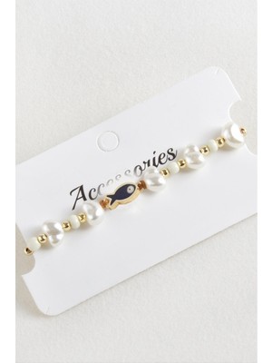 Prativas Balık Inci Boncuk Makrome Ip Bileklik