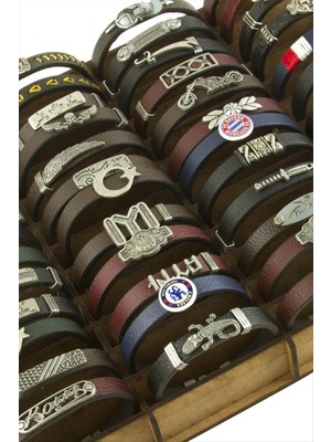 Prativas 48 Adet Standlı Kaliteli Suni Deri Bileklik (Kampanyalı Fiyatı)