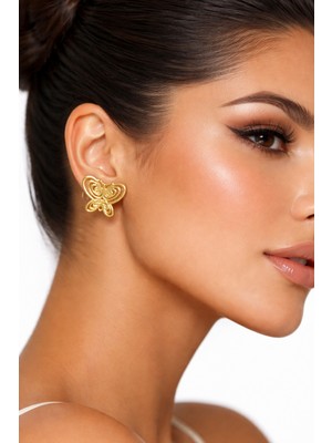 PremiumPort Parlak Çelik Renkli Güvenli ve Garantili Küpe, Faturalı ve Şık Tasarım