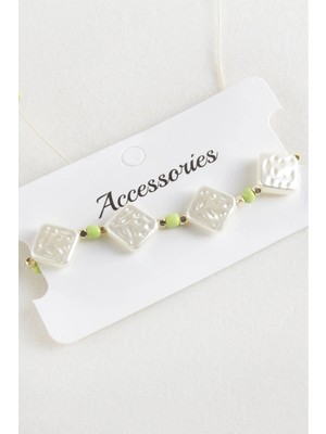 Prativas Baklava Boncuk Inci Makrome Ip Bileklik