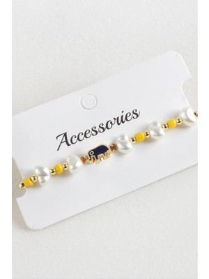 Prativas Fil Boncuk Inci Makrome Ip Bileklik