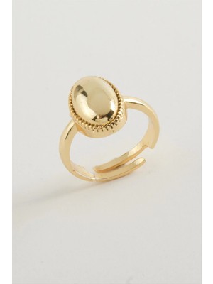 Prativas Oval Metal Yüzük