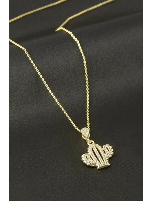 Prativas Çam Ağacı Zirkon Taşlı Kolye